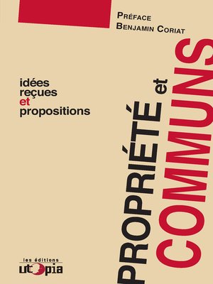 cover image of Propriété et communs